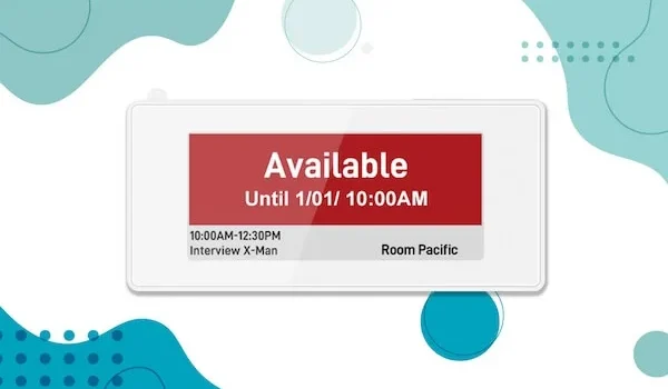 e ink meeting room display_2.9inch_available in red